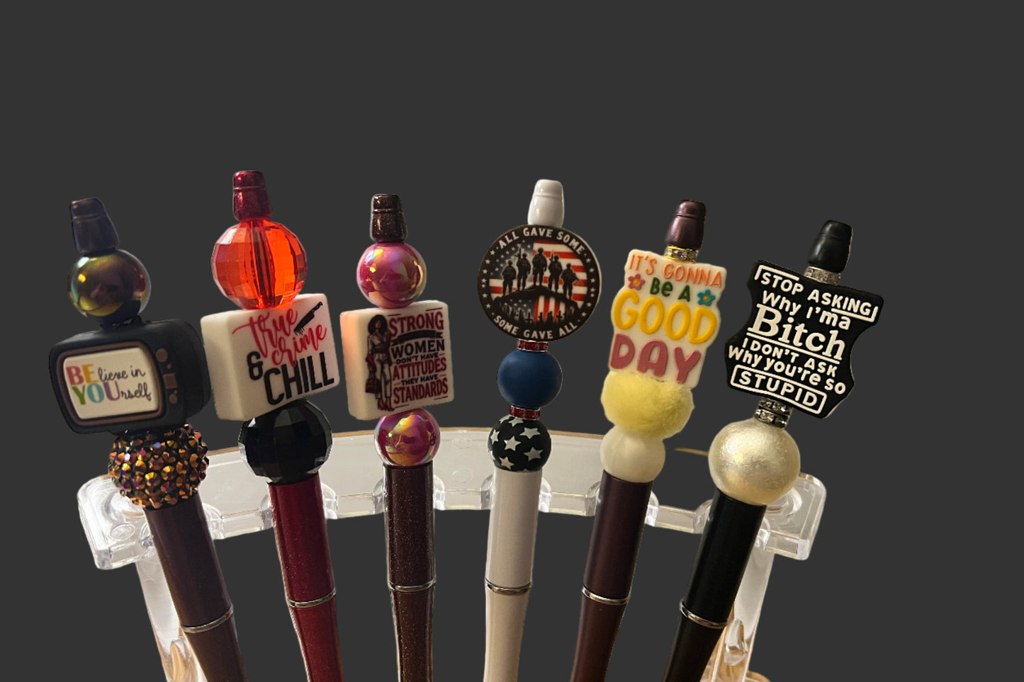 Beaded Pens with different sayings